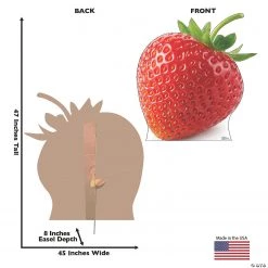 Strawberry Cardboard Stand-Up -DIY Photo Booth Sales Shop strawberry cardboard stand up13960058 a02