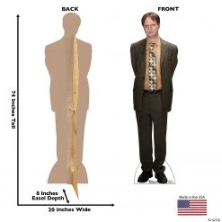 The Office™ Dwight Schrute Life-Size Cardboard Stand-Up -DIY Photo Booth Sales Shop the office dwight schrute life size cardboard stand up14101108 a02