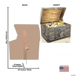 Treasure Chest Life-Size Cardboard Stand-Up -DIY Photo Booth Sales Shop treasure chest life size cardboard stand up13960107 a02
