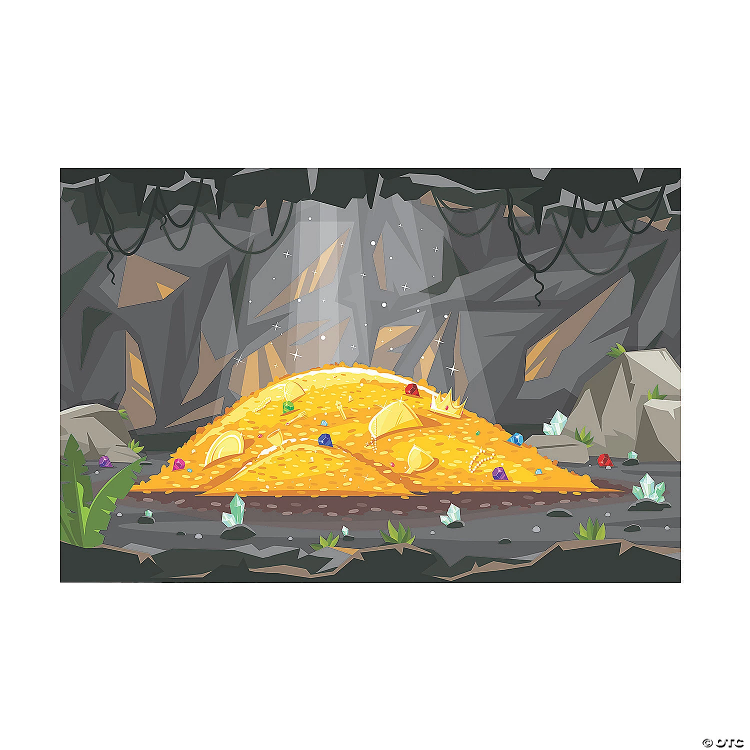 Treasure Hunt Cave Backdrop - 3 Pc. 3 Treasure Hunt Cave Backdrop - 3 Pc.
