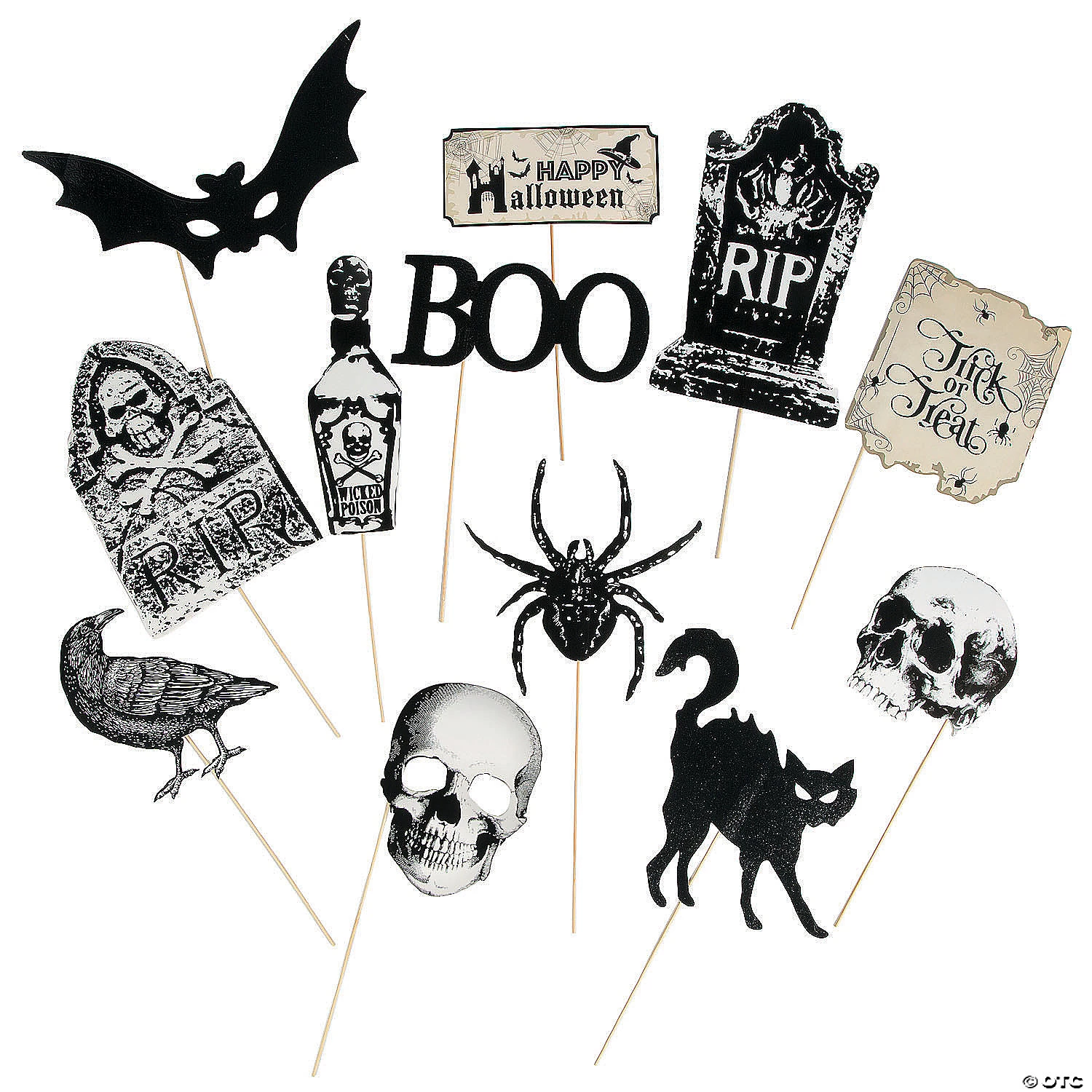 Vintage Halloween Photo Stick Props 3 Vintage Halloween Photo Stick Props