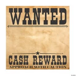 Wanted Backdrop Banner - 2 Pc.