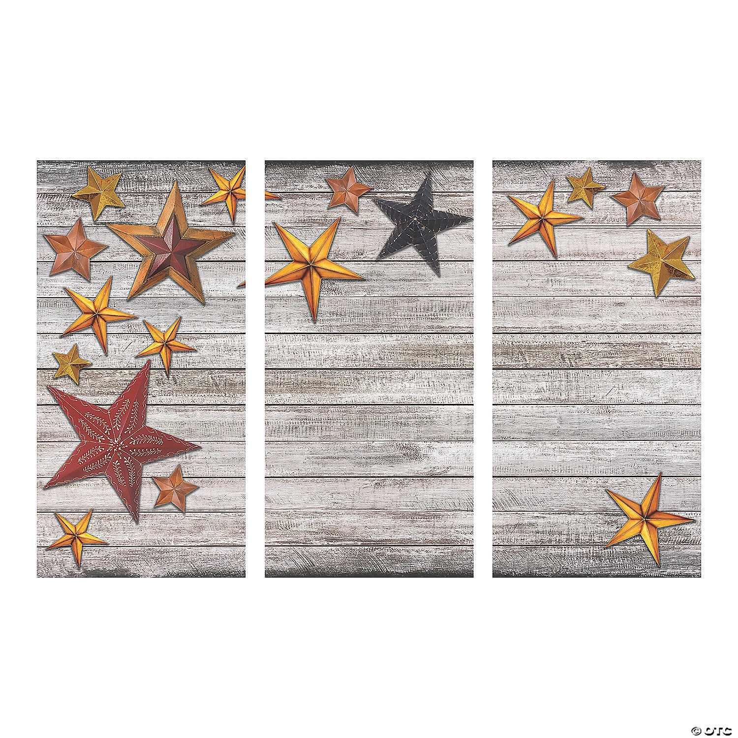 Western Star Barnwood Plastic Backdrop - 3 Pc. 4 Western Star Barnwood Plastic Backdrop - 3 Pc. - Image 2