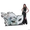 White Masquerade Ball Mask Stand-Up
