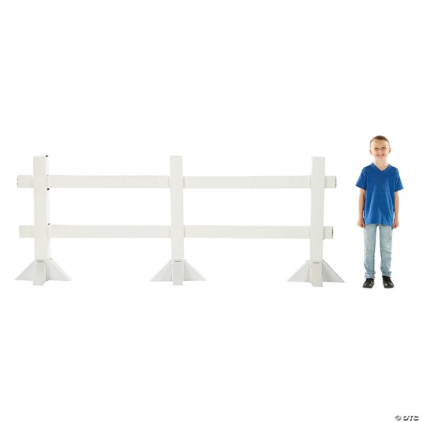 White Split Rail Fence Life-Size Cardboard Stand-Up 3 White Split Rail Fence Life-Size Cardboard Stand-Up