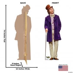 Willy Wonka Life-Size Cardboard Stand-Up -DIY Photo Booth Sales Shop willy wonka life size cardboard stand up14101094 a02