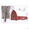 Winter Red Barn Backdrop - 3 Pc. -DIY Photo Booth Sales Shop winter red barn backdrop 3 pc 13780708
