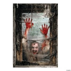 Zombie Window Backdrop Halloween Decoration - 2 Pc.